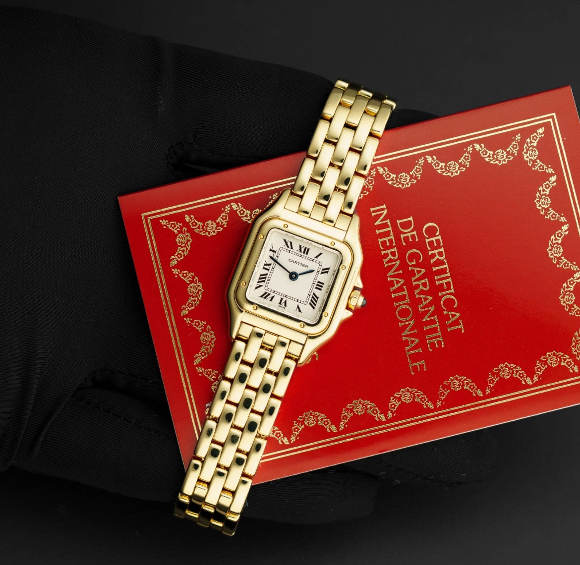 Cartier Panthère Small 18KT Yellow Gold 22mm * 30mm Ladies Watch Ref. 1070
